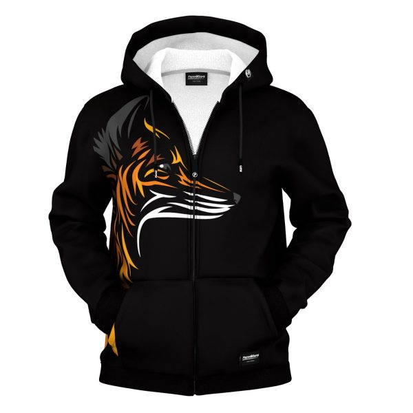 Tribal Fox Zip Up Hoodie Supply