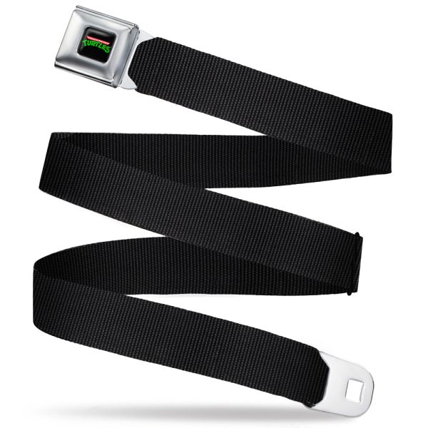 Classic TMNT Logo Full Color Seatbelt Belt - Black Webbing Cheap